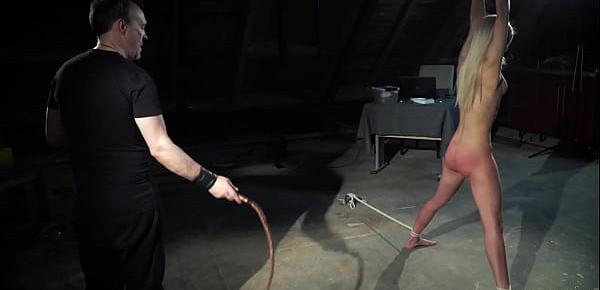  Blonde rough punishment and fuck while tied up